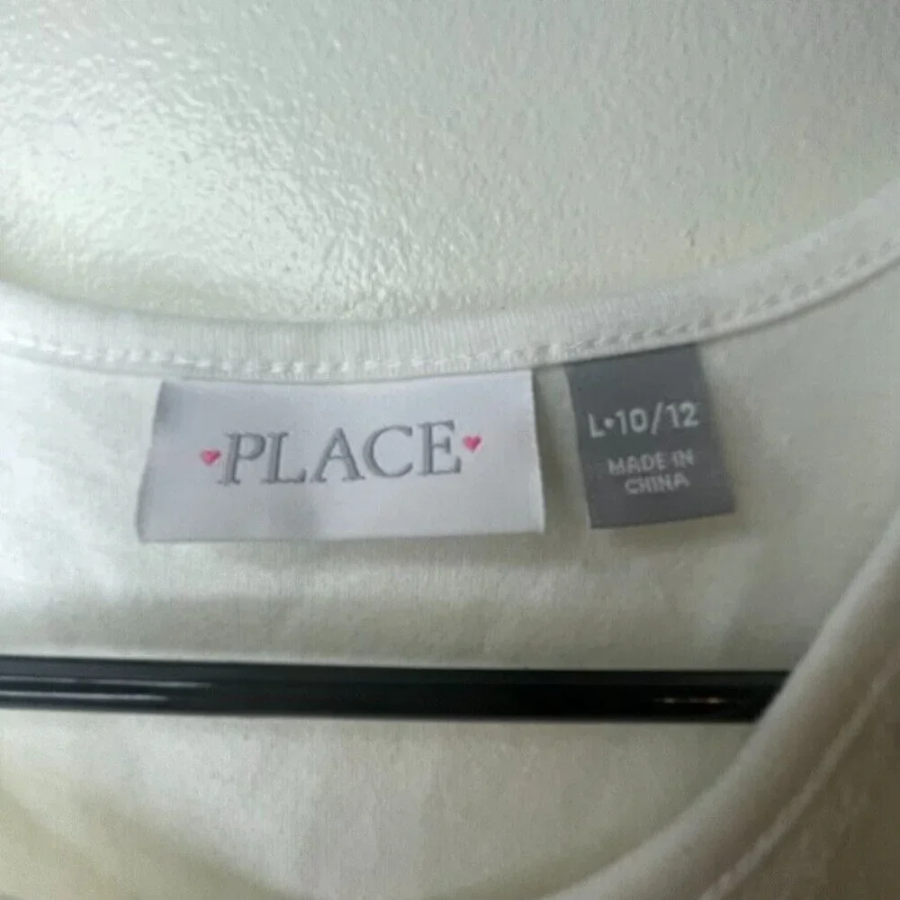 Children's‎ Place Girls Size L 10/12 Sleeveless Lace Tee Tank Lilac Floral Skirt - Picture 5 of 10
